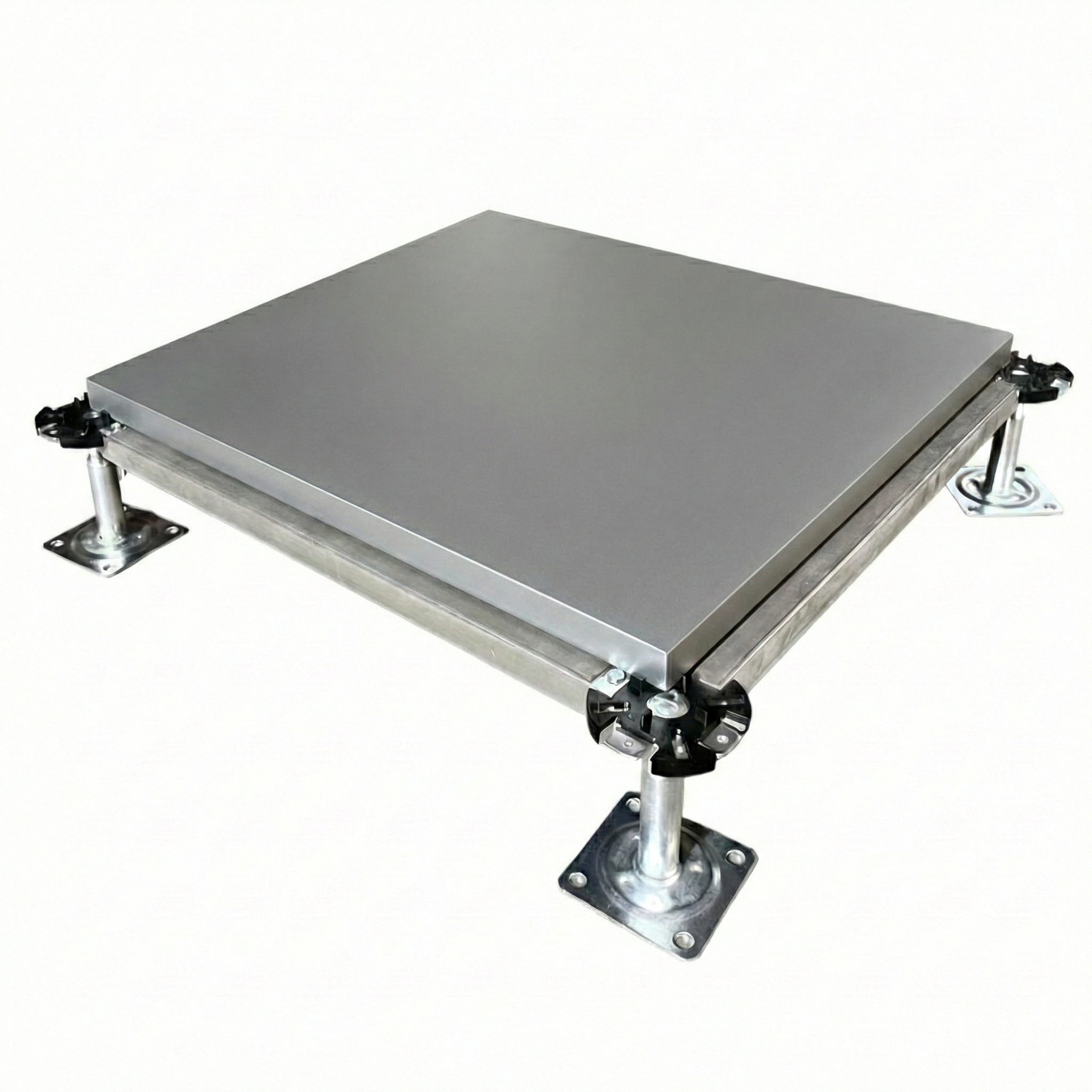 Galvanized steel raised access floor panel – system configuration